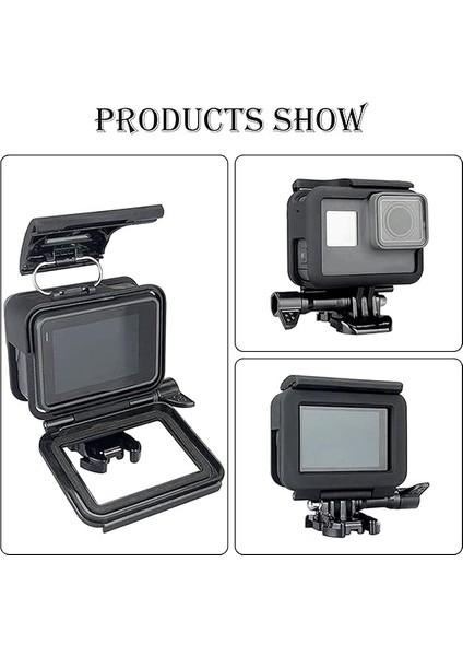Gopro Hero 7/6/5/(2018) ile Uyumlu Gövde, Siyah Aksiyon Kameraları, Aksesuar, Koruyucu Gövde, Soket ve Vida Ile, Siyah fırsatları