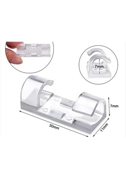 20LI Şeffaf Kablo Sabitleyici Düzenleyici Klips Duvar Fayans Cam Yapışkanlı Kablo Tutucu fiyatları