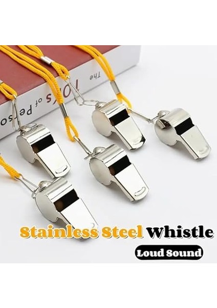 6 Adet Metal Düdük Yüksek Sesli Ipli Deprem Düdüğü Spor Müsabaka Yarış Etkinlik Kamp Acil Durum fırsatları