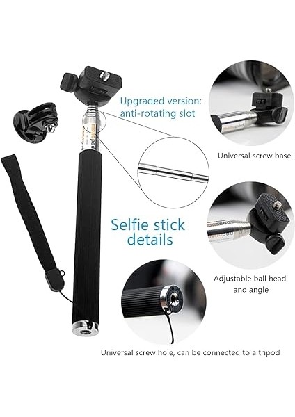 4'ü 1 Arada Aksiyon Kamerası Aksesuar Kiti Gopro Hero 13 12 11 10/ Akaso Brave 4 Pro/cooau/djı Osmo Action 4 5 PRO/SJCAM/INSTA360 ile Uyumlu Göğüs Koşum Kafa Bandı indirimleri