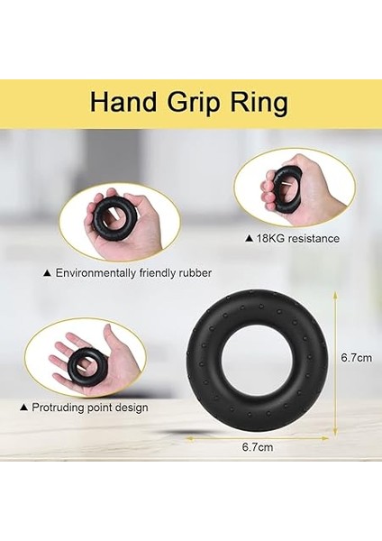 5 Parça Set Kavrama Güçlendirici, 5-60 kg Ayarlanabilir El Kavrama Güçlendirici, Monitörlü, Parmak Sedyesi, Stres Giderici Kavrama Topu, Sporcular ve Müzisyenler Için fırsatları