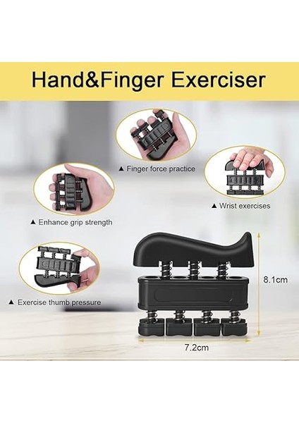 5 Parça Set Kavrama Güçlendirici, 5-60 kg Ayarlanabilir El Kavrama Güçlendirici, Monitörlü, Parmak Sedyesi, Stres Giderici Kavrama Topu, Sporcular ve Müzisyenler Için indirimleri