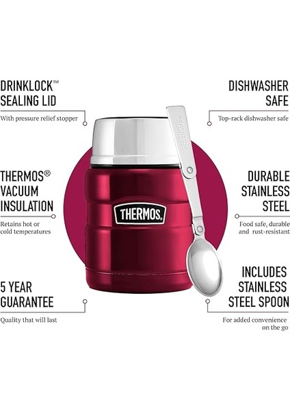 SK3000 Stainless King Yemek Termosu 0.47 L Cranberry 184807 fiyatları
