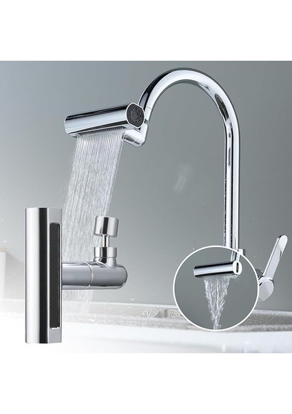 360 Derece Döner Şelale Musluk Başlığı - 4 Fonksiyonlu Mutfak Batarya Başlığı