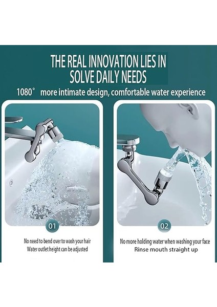 By Musluk Havalandırıcı, 1080 ° Dönen Genişletici Havalandırıcı, Dayanıklı Sıçrama Korumalı Musluk Genişletici indirimleri