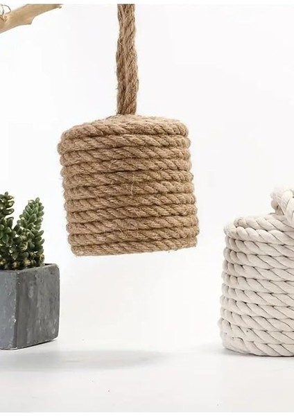 Kapı Stoperi, Vintage Jüt Örgülü, Ağırlıklı Zemin Takozu, 1 Adet, Dekoratif, Ev ve Ofis Kullanımı Için indirimleri