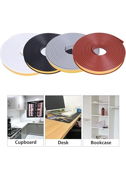 U Şeklinde Kendinden Yapışkanlı Mobilya Kenar Bandı, 5 Metre Mobilya Kenar Bandı, Esnek Termoplastik Elastomer, Katlanabilir Kenar Koruması, Dolap Kenarları, Uç Çıtası, Tavan Kenarları, Çalışma indirimleri