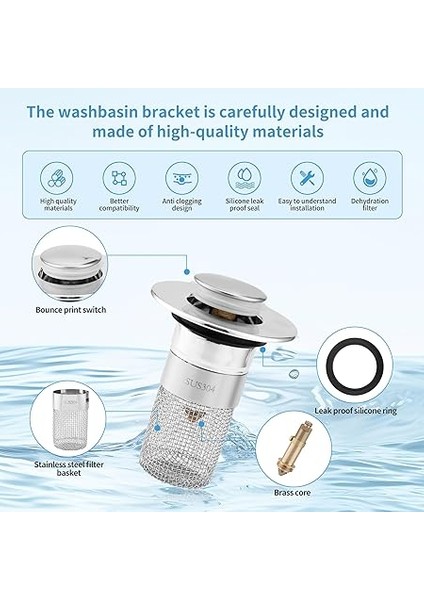 2 Adet Lavabo Tıkacı, 34 – 40 mm Evrensel Pop Up Gider Süzgeci, Lavabo, Gider Süzgeci, Gider Tapası, Saç Süzgeçli Tapa Tezgahında Gider Tapası Için fiyatları