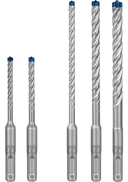 Professional Accessories 5 Parça Expert Sds Plus-7x Kırıcı Delici Delme Uçları (Yumuşak Taş, Sert Taş, Beton, Donatılı Beton, Beton Bina Bloku, Ø 5-10 Mm, Aksesuar Kırıcı Delici)