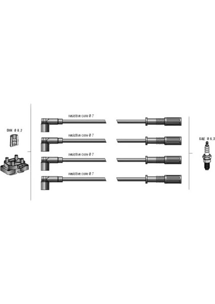 7714 Buji Kablosu 7605191 7605191B 7716094