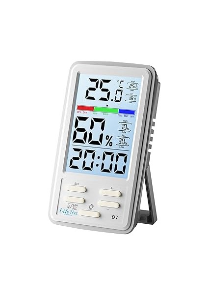Net Medikal Dijital Termometre Isı ve Nem Ölçer D7