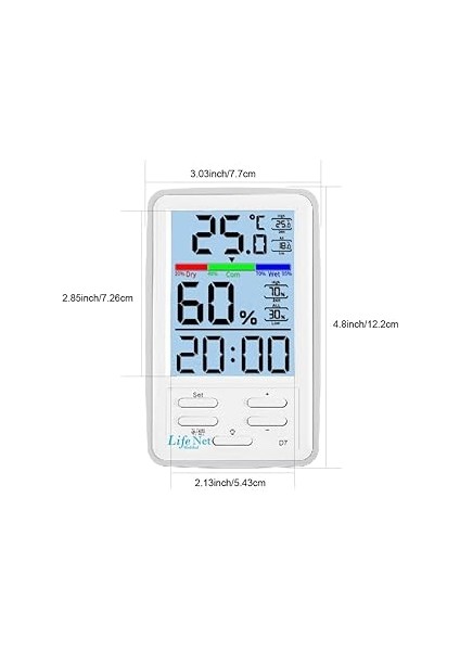 Net Medikal Dijital Termometre Isı ve Nem Ölçer D7 modelleri