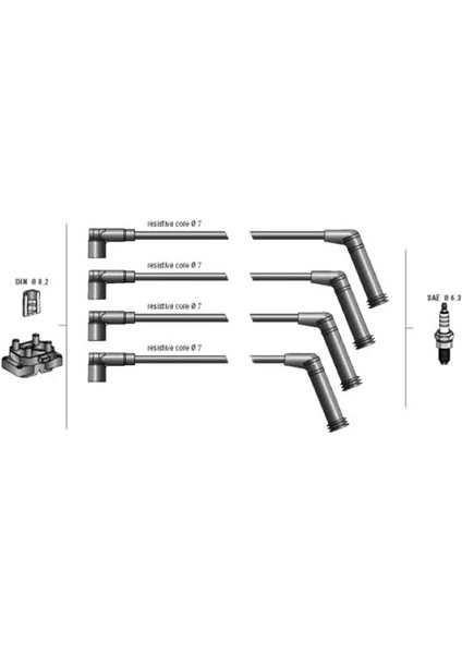 7678 Buji Kablosu 2750123B01 2750123B70 2750126000