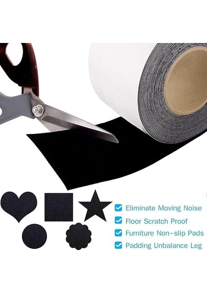 Kendinden Yapışkanlı Keçe Ped, Kendinden Yapışkanlı, Güçlü Keçe Şeritler, Kendin Yap Kendinden Yapışkanlı Mobilya Pedleri, Zemin Koruması, Keçe Sandalye Pedleri (4 M x 35 mm x 5 Mm, Siyah) modelleri