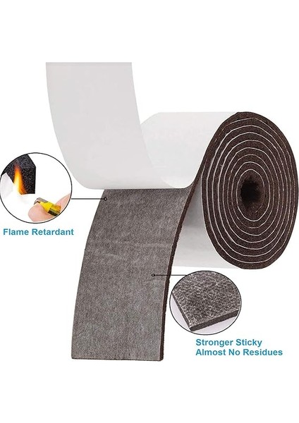 Kendinden Yapışkanlı Keçe Ped, Kendinden Yapışkanlı, Güçlü Keçe Şeritler, Kendin Yap Kendinden Yapışkanlı Mobilya Pedleri, Zemin Koruması, Keçe Sandalye Pedleri (4 M x 35 mm x 5 Mm, Siyah) fırsatları