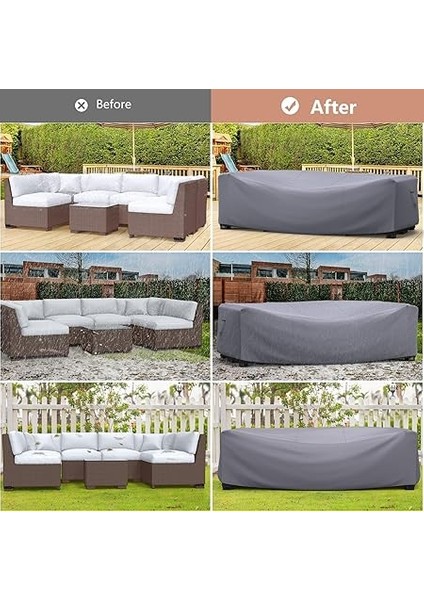 Bahçe Mobilyası Örtüsü, Bahçe Mobilyası Brandası, Su Geçirmez, Rüzgar Geçirmez, Uv Dayanıklı, Bahçe Mobilyası Örtüsü, Bahçe Mobilya Brandası Masa Sandalye Koruma Örtüsü (Grı, 200 * 160 * 80) indirimleri