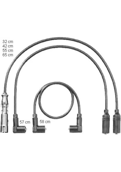 7803 Buji Kablosu 037905483C 06A905409A 06A905409E