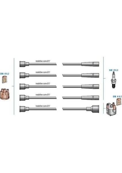 7840 Buji Kablosu 0854147300 3370551G10 3370563B10