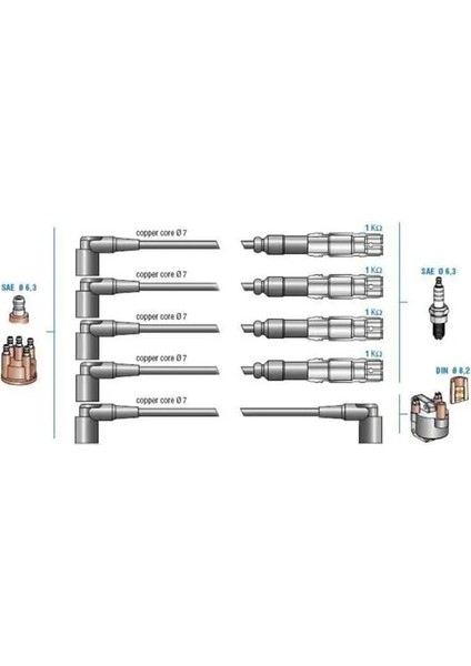 7880 Buji Kablosu 1021501918 1021502018 1021502118