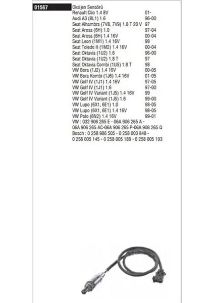 1567 Oksijen Sensoru 025800514476W 06A906265A