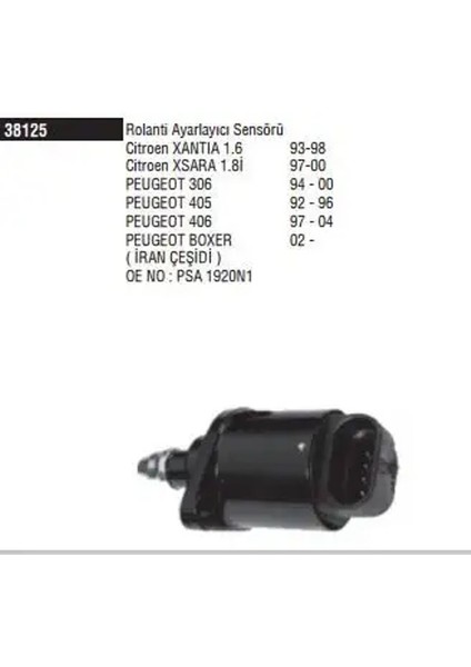 38125 Rolanti Ayar Valfi 1920N1