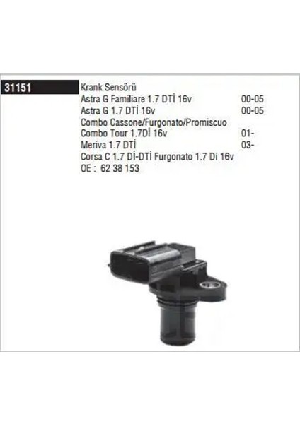 31151 Krank Sensoru 6238153 6268153