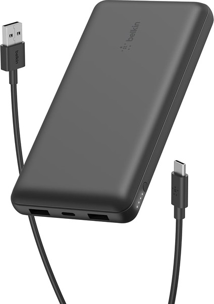 USB C Taşınabilir Powerbank 20000 Mah, USB Tip C Giriş Çıkış Bağlantı Noktalı 20K Güç Bankası Için USB C - A Kablosu Dahil 2 USB A Bağlantı Noktası, Siyah