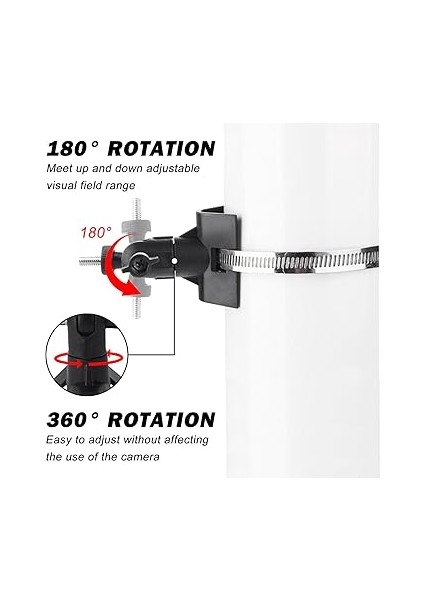 2 Adet Kamera Direği Tutucu Tutucu: Evrensel Kamera Duvar Askısı, Eufy Cam Için Ayarlanabilir Direk, Vida Delikli Montaj Braketi, Güvenlik Kamerası Güneş Paneli Için, Siyah fırsatları