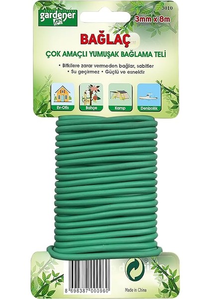 3010 Bağlaç, Çok Amaçlı Yumuşak Bağlama Teli - 3mm x 8m fiyatları