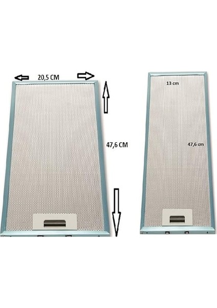 Filtre Sürgülü Aspiratör Filtre Seti 2'li (Alüminyum) fiyatları