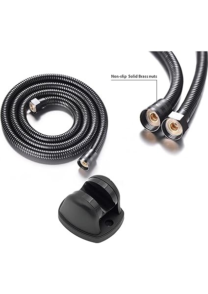 Glee Turbo 5 Fonksiyonlu Mafsallı Duş Seti - Örgülü Hortum ve Askılık (Siyah) fiyatları