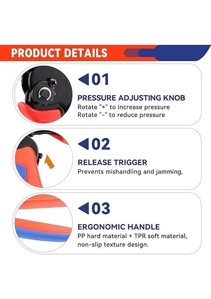 Açık Kablo Pabuçları Için Sıkma Pensesi - 0,25-1,5 Mm² Amp-Te 2,8/4,0/4,8/6,3 Jst-Sm2,54/xh2,54/vh3,96 ve Molex Için Sıkma Pensesi fırsatları