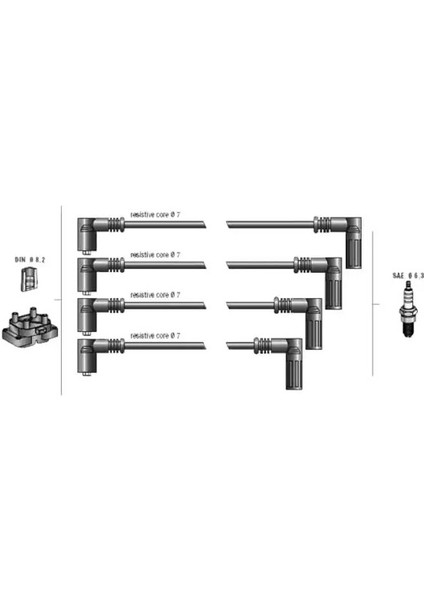 7676 Buji Kablosu 46429472 7706494