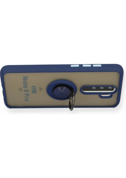 Xiaomi Redmi Note 8 Pro Kılıf Montreal Yüzüklü Silikon Kapak - Lacivert modelleri