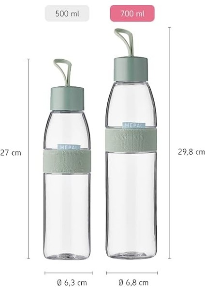 Ellipse Beyaz Içecek Şişesi, 700 ml Hacim, Gazlı Içecekler Için De Uygundur, Kırılmaz Malzeme, Sızdırmaz, Bulaşık Makinesinde Yıkanabilir indirimleri