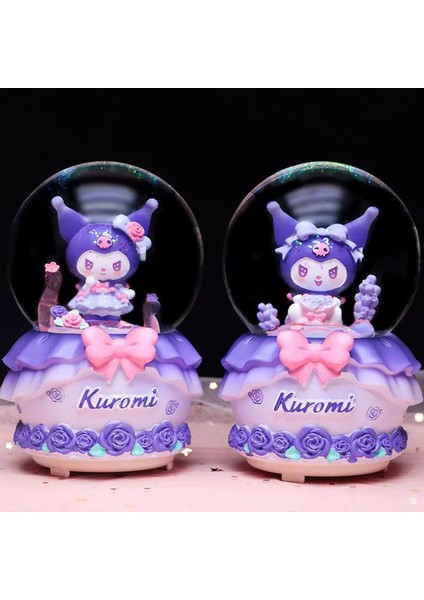 Sevimli Kuromi Temalı Büyük Boy Püskürtmeli Müzikli Işıklı Kar Küresi fiyatları