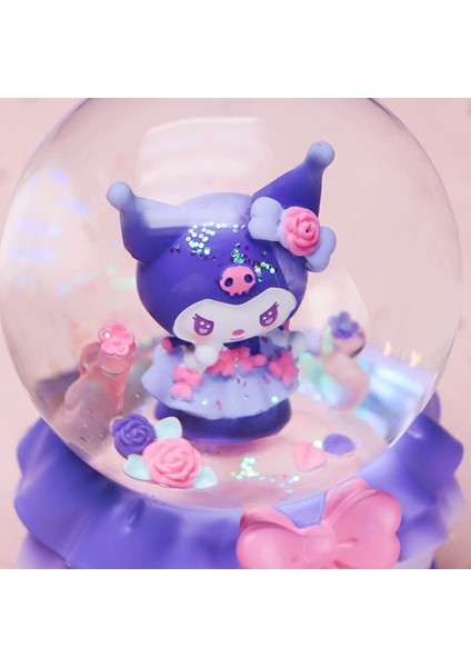 Sevimli Kuromi Temalı Büyük Boy Püskürtmeli Müzikli Işıklı Kar Küresi modelleri