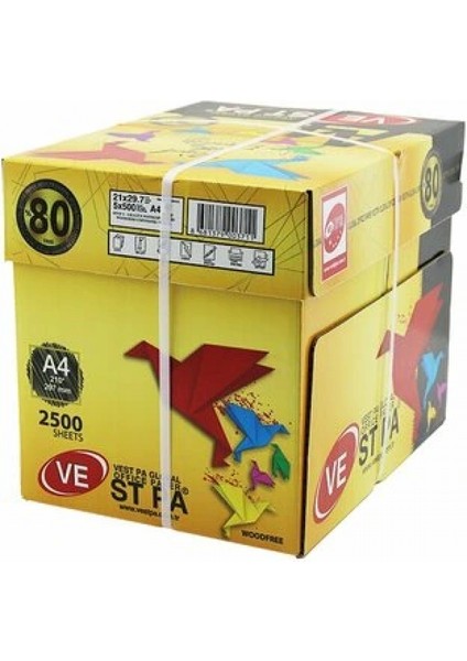 VE STPA OFFICE PAPER A4 FOTOKOPİ KAĞIT 2500LÜ 210X297MM (4887)