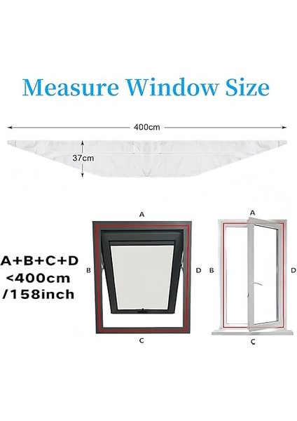 cm Çift Fermuarlı Mobil Klima Pencere Contası Kiti, Klimalar ve Nem Alıcılar Için Su Geçirmez Pencere Kalafat Sıcak Hava Durdurma, Sağlam ve Kurulumu Kolay indirimleri