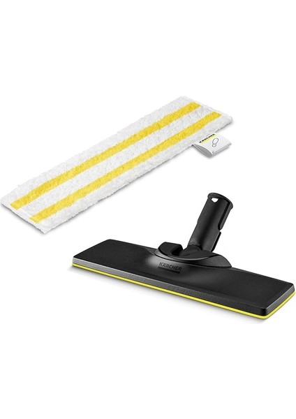 Orijinal Set Zemin Başlığı ve Mikrofiber Bez Easyfix Buharlı Temizleyici Kärcher Sc ile Uyumlu - Zeminler Için, Her Türlü Yüzey Için Uygun, Makinede Yıkanabilir, Beyaz