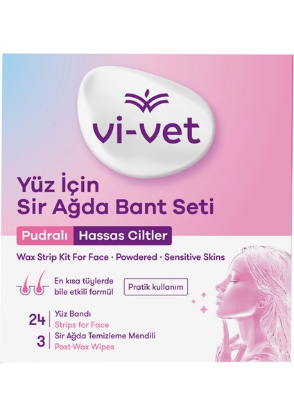 Purdalı Yüz Için Sir Ağda Bandı 24'lü
