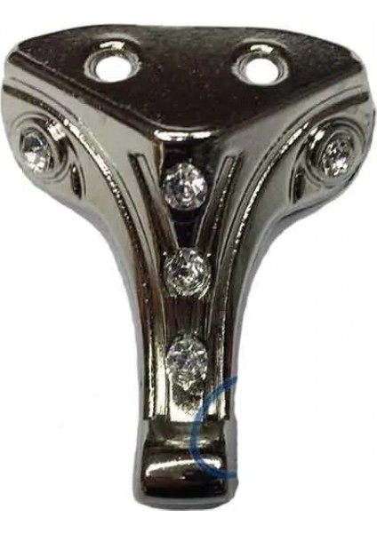 Moda Taşlı Ahşap Sandık Ayağı, Kutu Ayak 3,5 cm - Nikel, 50 Adet