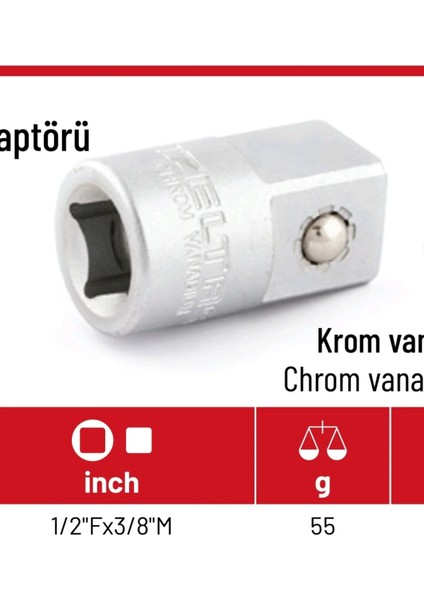 Lokma Adaptörü (1/2 - 3/8)
