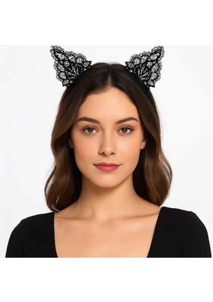 Dantelli Kedi Kulağı Tacı modelleri