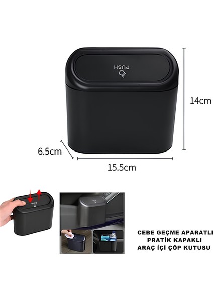 Araç Çöp Kovası Araba Çöp Kovası Portatif Çok Fonksiyonlu fırsatları