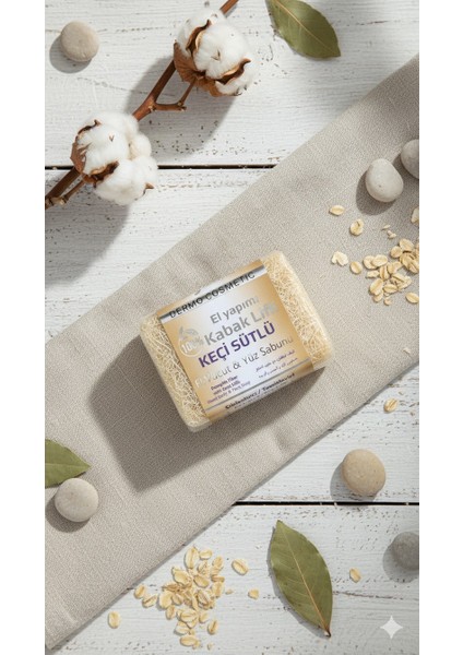 Doğal Kabak Lifli El Yapımı Keçi Sütlü Sabun 115 gr modelleri