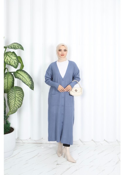 Cepli Uzun Triko Hırka