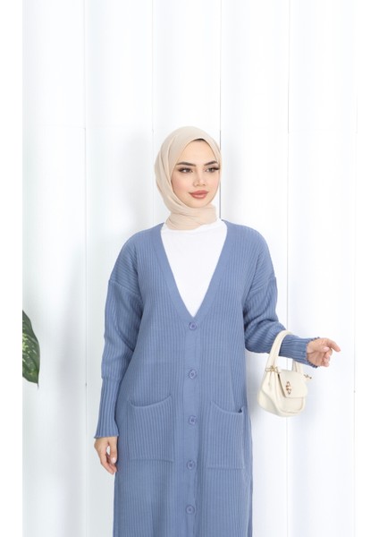 Cepli Uzun Triko Hırka fırsatları