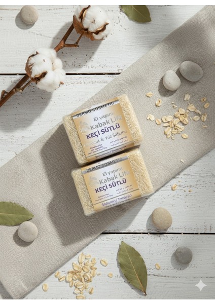 Doğal Kabak Lifli El Yapımı Keçi Sütlü Sabun 115 gr fırsatları