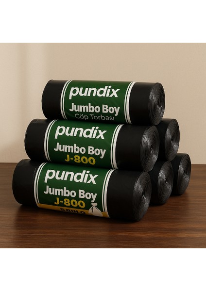 J800 Jumbo Boy Çöp Torbası (80X110 Cm) – 5 Rulo (Toplam 50 Adet) fiyatları